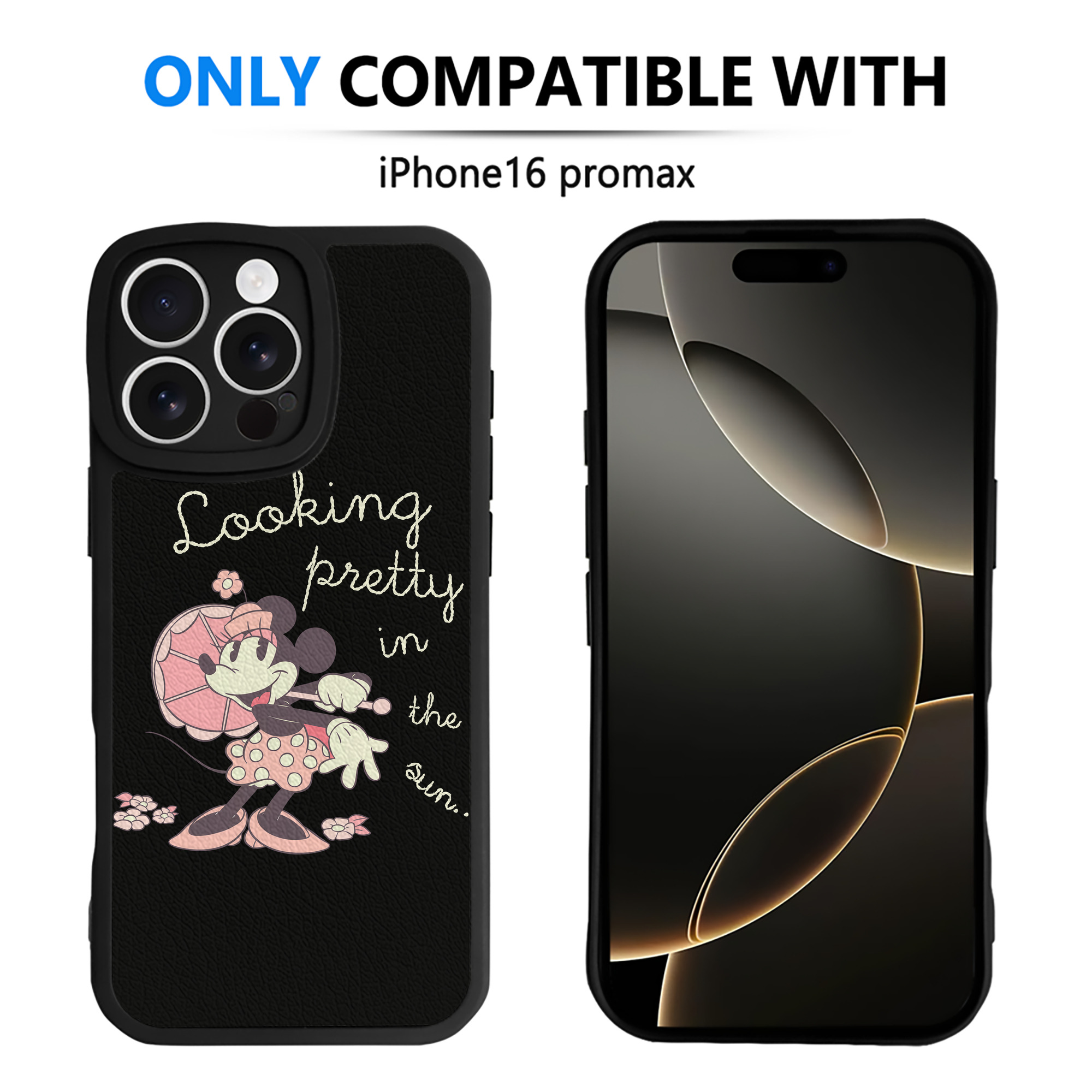 （画像用） ミッキーマウス Mickey Mouse 【iPhone 16シリーズ対応】シリコンスマホケース（レザー調） 材質：シリコン